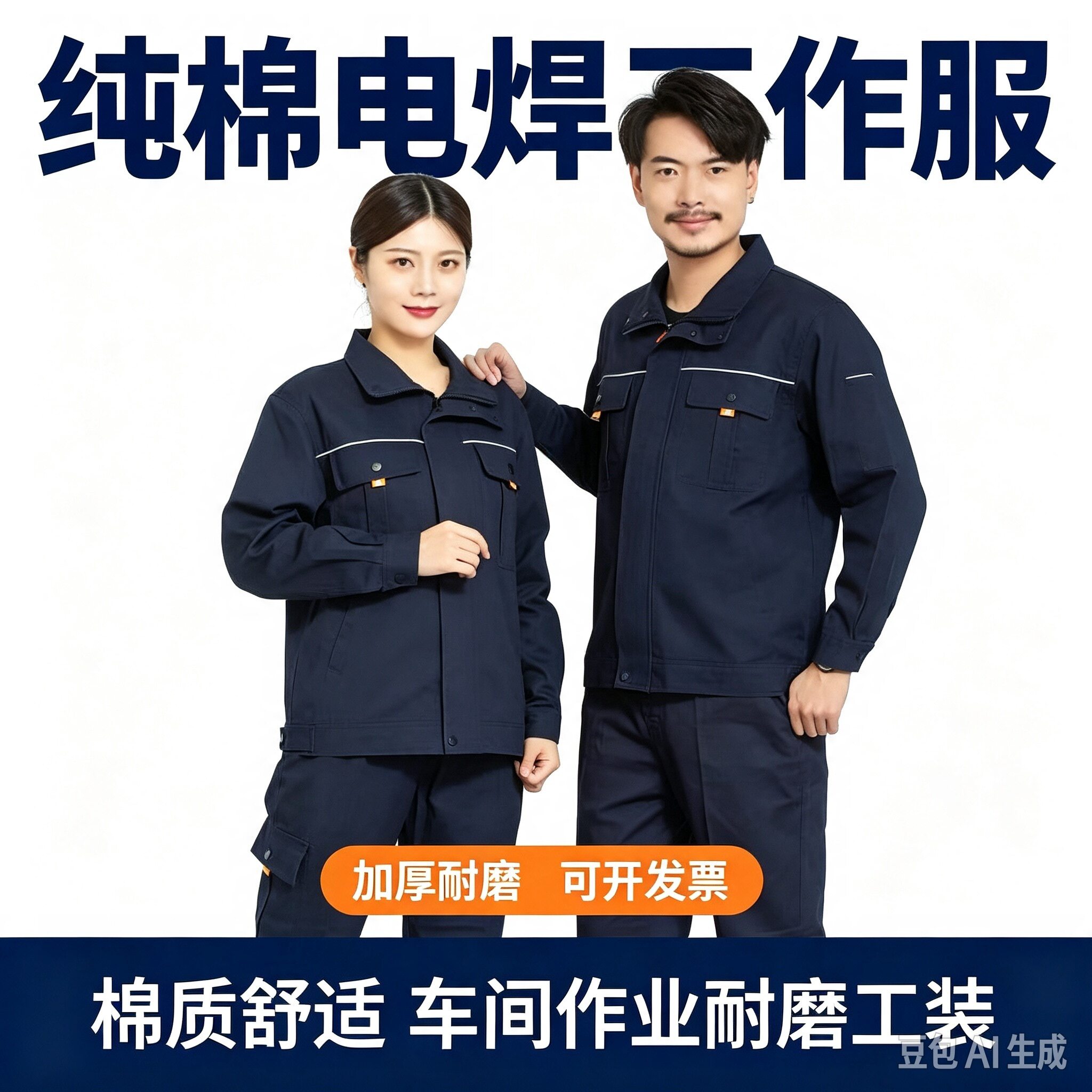 纯棉电焊工作服男加厚耐磨防烫阻燃工装套装焊工劳保服可开发票