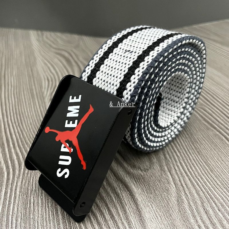 爆款2025新款嘻哈美式高街时尚潮流休闲牛仔裤带男帆布腰带皮带