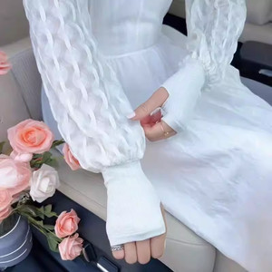 2026新款防晒冰袖女夏季罗口宽松加大户外骑行护臂冰丝套袖宽松