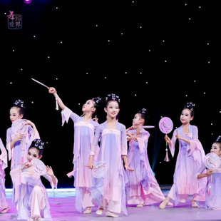 蝶舞花间演出服秋夕小城谣神话春之晓舞蹈服儿童国风古典飘逸汉服