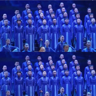 学生合唱诗歌爱国朗诵五星出东方诗词里的中国魂少年行演出服国学