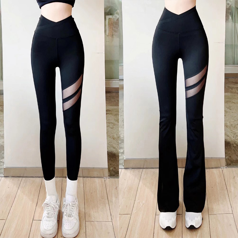 收腹提臀喇叭鲨鱼裤紧身瑜伽外穿