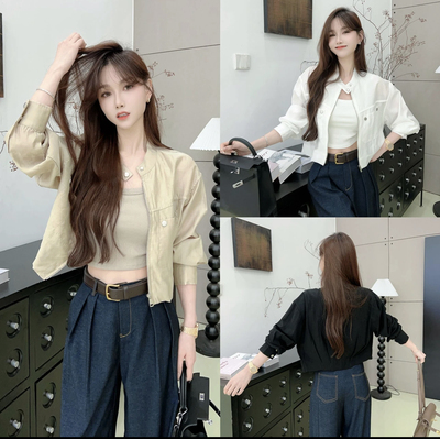 卡卡新款《馥郁摩卡》  短版夹克甜酷设计感防晒外套休闲时尚百搭