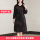 大码 真丝香云纱秋季 连衣裙女2025高端气质中老年妈妈长袖 连帽裙子