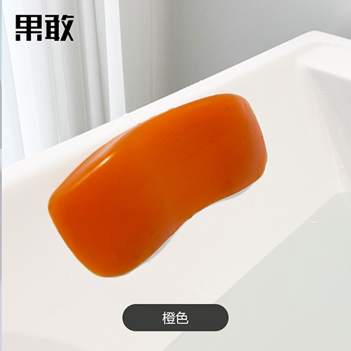 果敢通用亚克力薄边硅胶枕头人造石浴缸蓝色柔软靠枕头底部定位i.