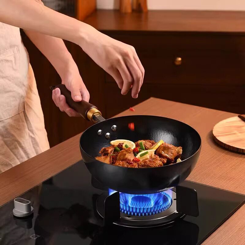 章丘锤纹小铁锅家用不粘