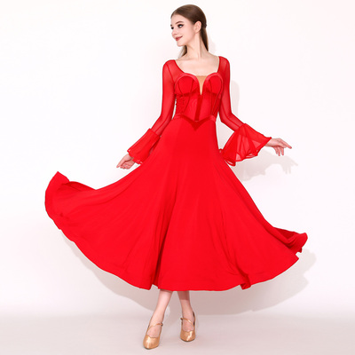 优雅几何拼接摩登舞服装MY939