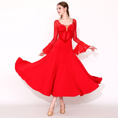 优雅几何拼接摩登舞服装MY939