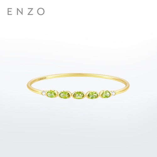 ENZO18K金橄榄石钻石手镯