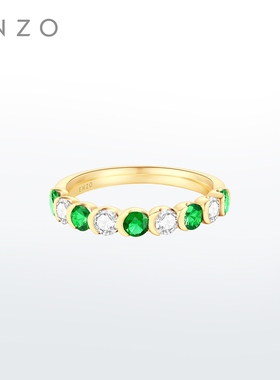 ENZO「丛林系列」18K金沙弗莱钻石戒指女EZV8957新春礼物