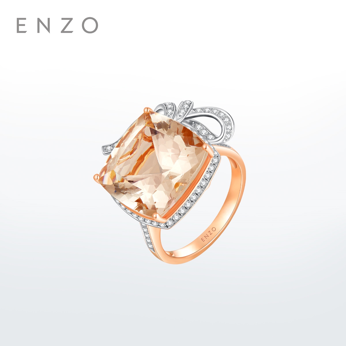 ENZO18K金摩根石钻石戒指