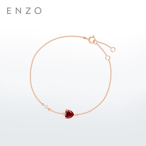 周大福ENZO18K金石榴石钻石手链