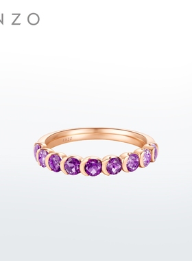 新款ENZO「丛林系列」18K金紫晶戒指女EZV8958新年礼物