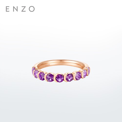 ENZO18K金紫晶戒指丛林系列