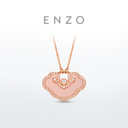 ENZO18K金蛋白石钻石项链