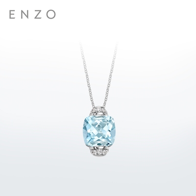 ENZO18K金海蓝宝石项链