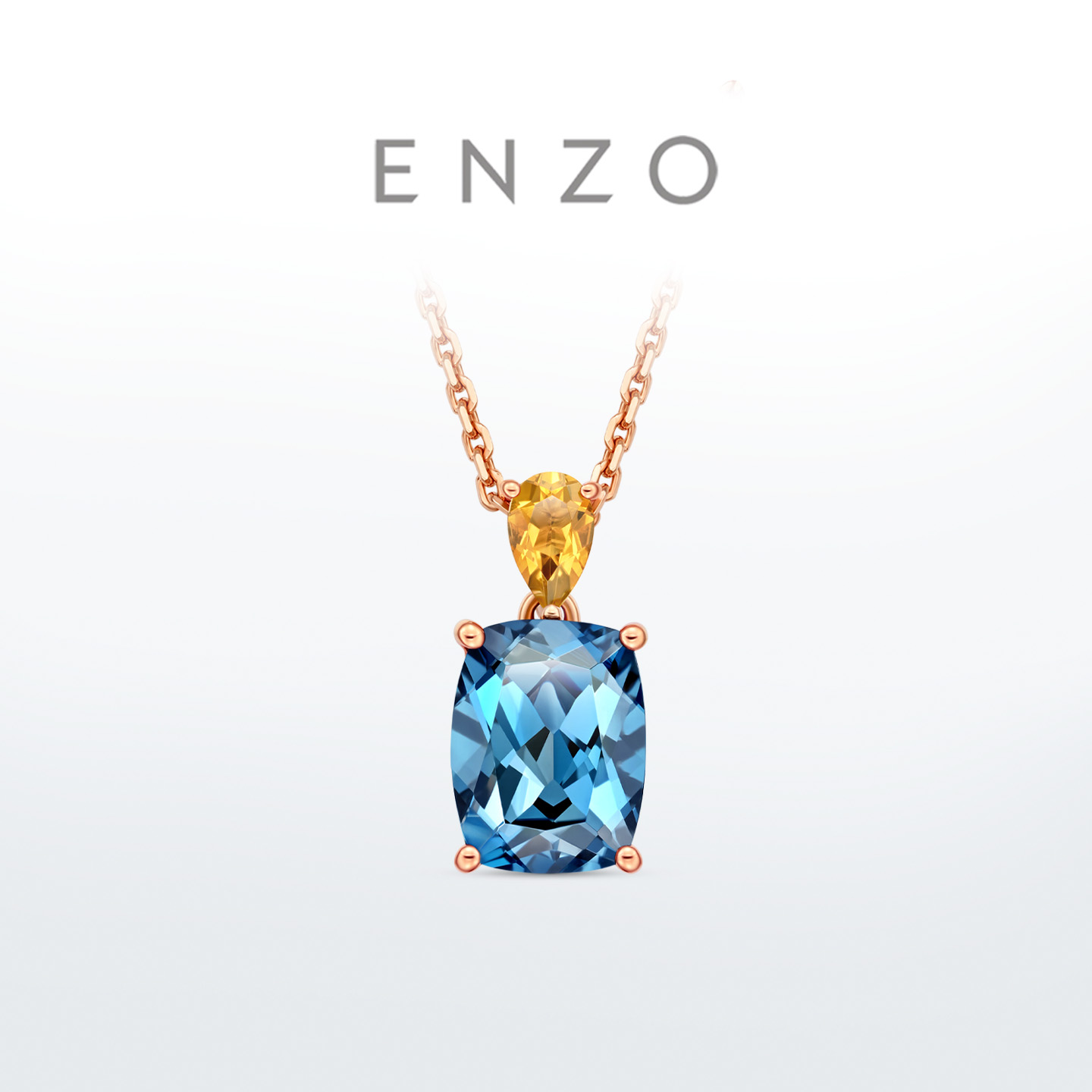 ENZO18K金托帕石黄晶吊坠