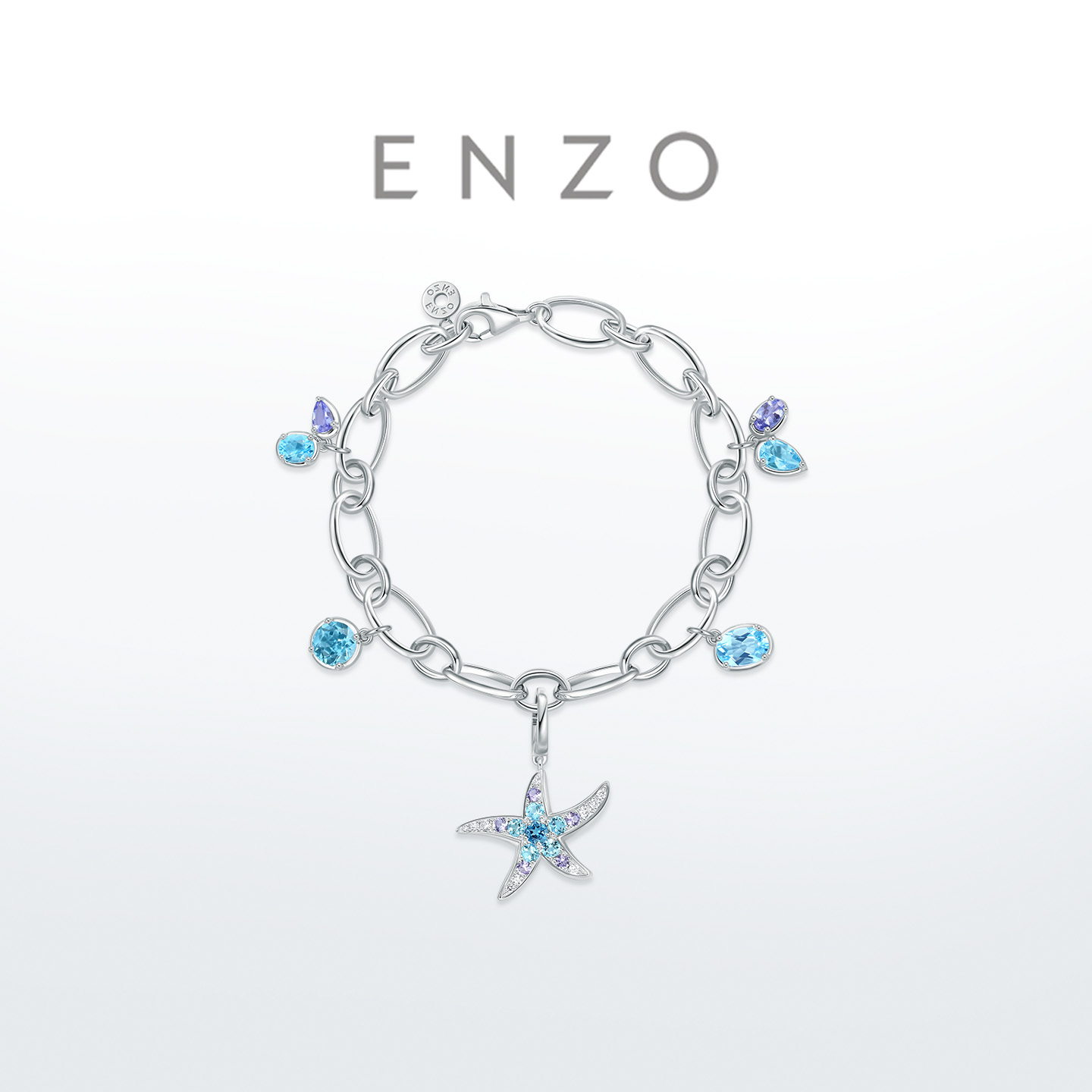 ENZO18K金多彩宝石钻石手链