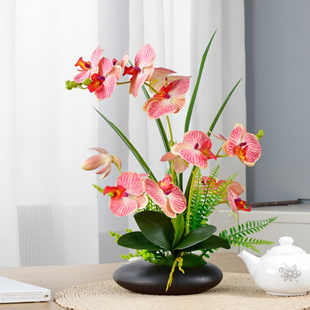新品仿真蝴蝶兰花艺套装摆件创意客厅餐桌假花桌面小盆栽装饰摆设