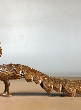 仿古铜器吉祥鸟孔雀摆件百鸟之王富贵吉祥镇宅纳福办公室客厅装饰