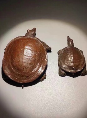 仿古富甲一方实心仿紫铜王八老鳖甲鱼茶宠招米福禄桌面装饰摆件