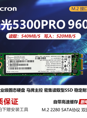 镁光5300pro 480G 960G M.2 ngff  2280企业级SATA固态硬盘S3520