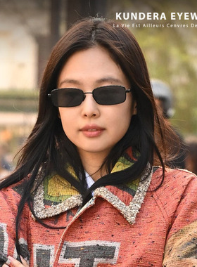 jennie同款墨镜女简约百搭复古ins风太阳眼镜blackpink巴黎时装周
