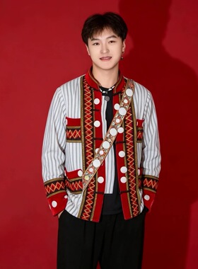 玛洛洼吉同款傈僳族男士服装 私人高端定制 傈僳族服装批发正品