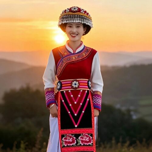 淑琴同款傈僳族服装 私人高端定制 民族服饰批发正品
