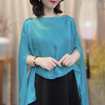 【可可围巾】西丽纱夏季爆款纯色披肩外搭百搭套头丝巾旅游度假