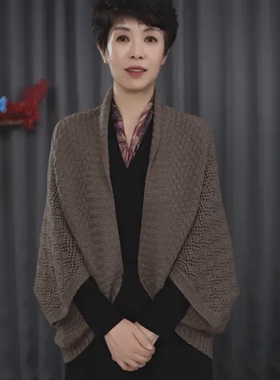 秋冬针织韩版女多功能保暖披肩