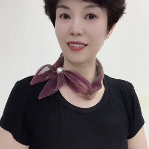 【幻灯纱磁柱颈巾】新款夏韩版护颈炫彩多功能围巾丝巾纱巾遮颈纹