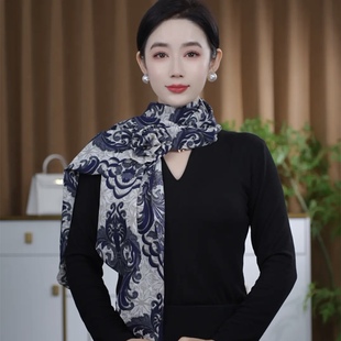 春款新品韩版牛奶丝花朵长巾丝巾时尚百搭气质亲肤柔软护颈围巾