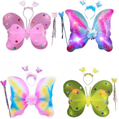 三件套背饰仙女棒玩具蝴蝶翅膀
