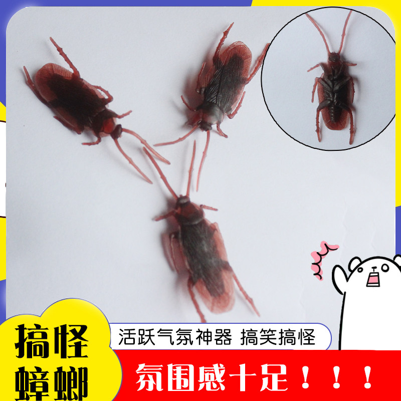 搞怪小强仿真蟑螂小强虫子愚人节恶作剧礼物创意活跃气氛道具