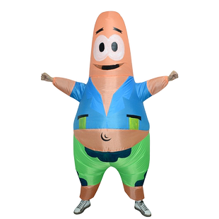 万圣节派大星充气服装成人cos人偶服海绵宝宝搞笑玩偶立体行走服