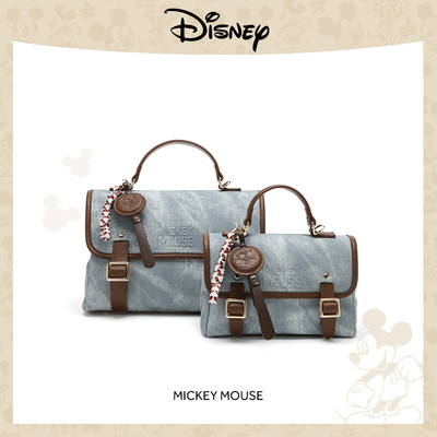 Disney/迪士尼2025夏季新款 时尚牛仔休闲手提单肩斜挎双肩包包