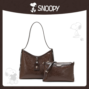Snoopy/史努比通勤挎包大容量托特包包女高级感子母包单肩腋下包