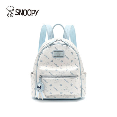 Snoopy史努比女包蓝色小清新背包轻便旅游学生包包日常百搭双肩包