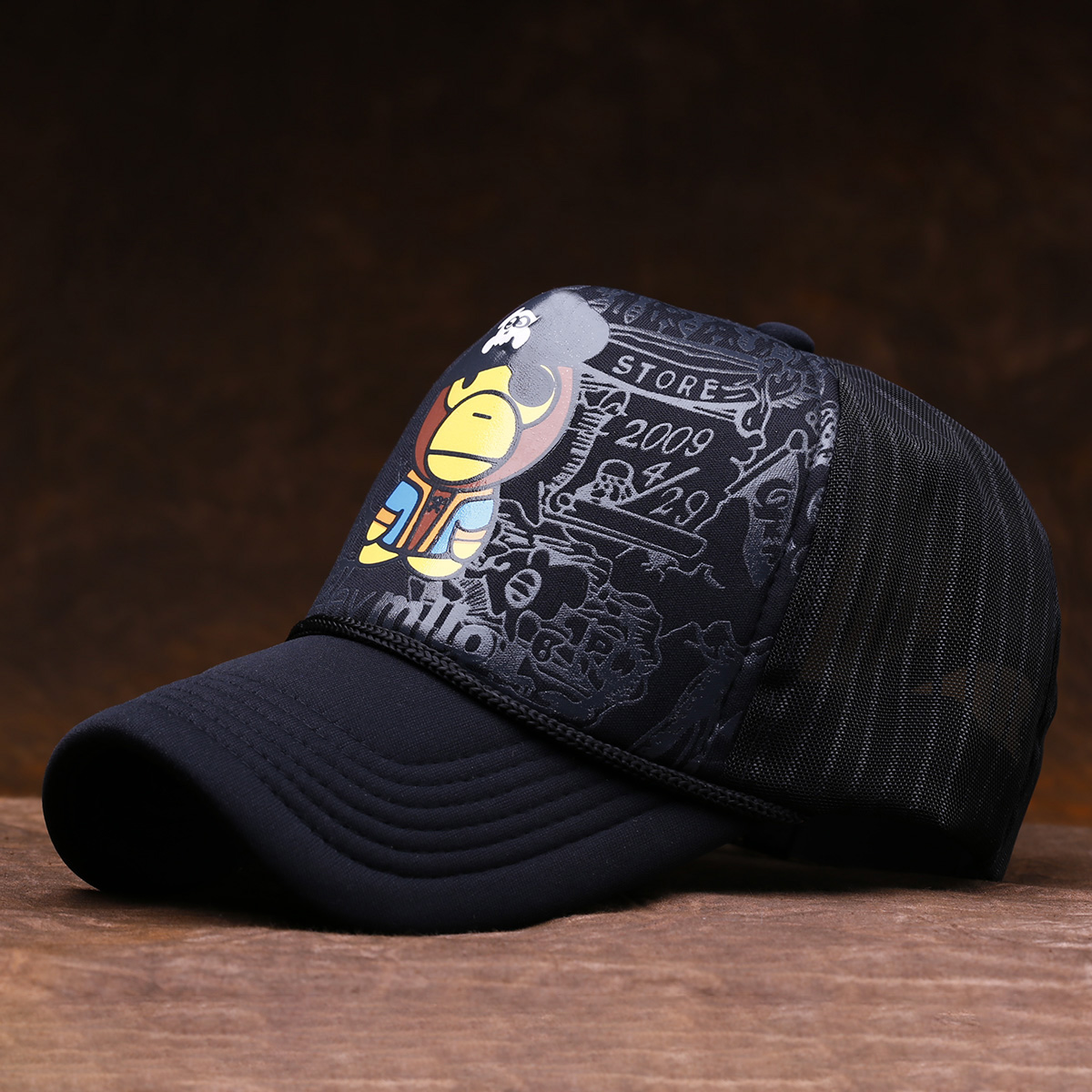 亲子韩版高顶时尚风卡车帽