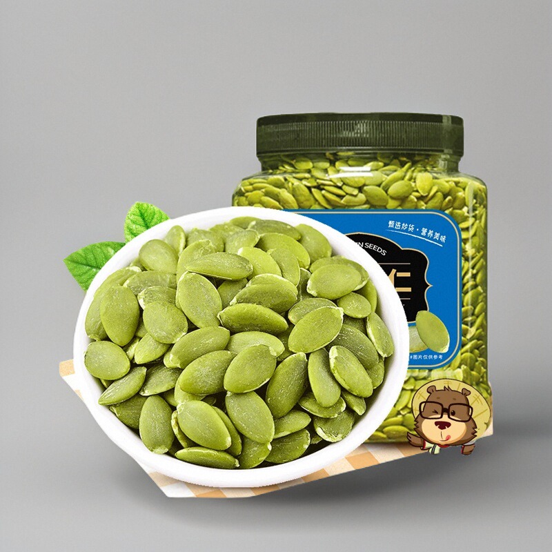 憨豆熊_南瓜子仁500g量贩罐装