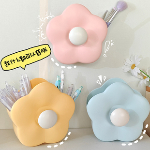 梳子置物架家用卫生间浴室厕所收纳架牙刷牙膏挂墙可爱卡通收纳盒