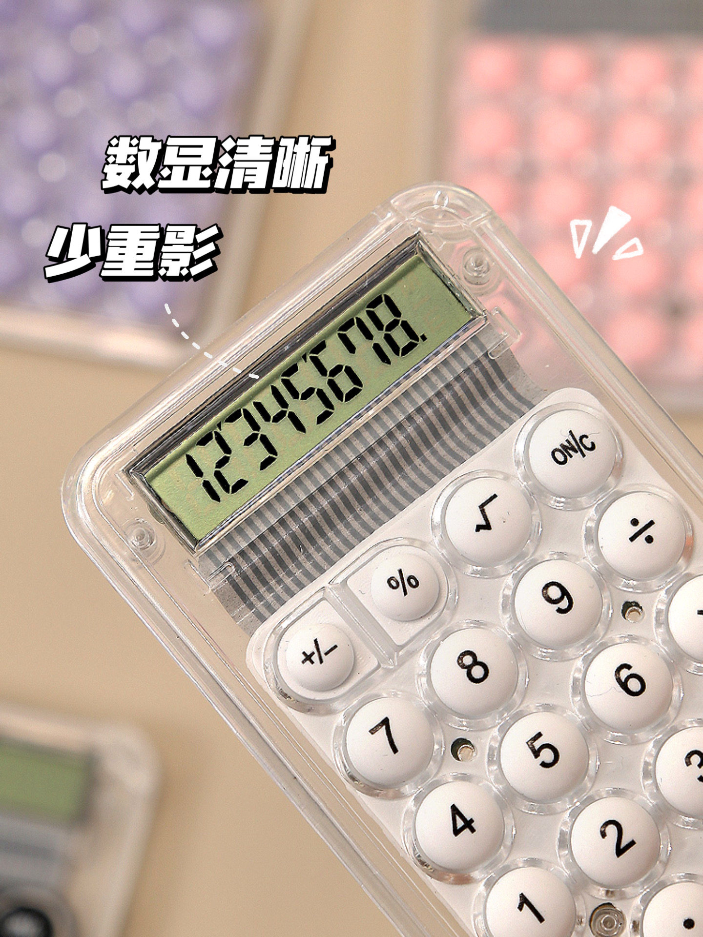 미니 사탕 계산기 키가 큰 소녀 모델 어린이 학생 시험 금융 사무실을 위한 귀여운 작은 컴퓨터