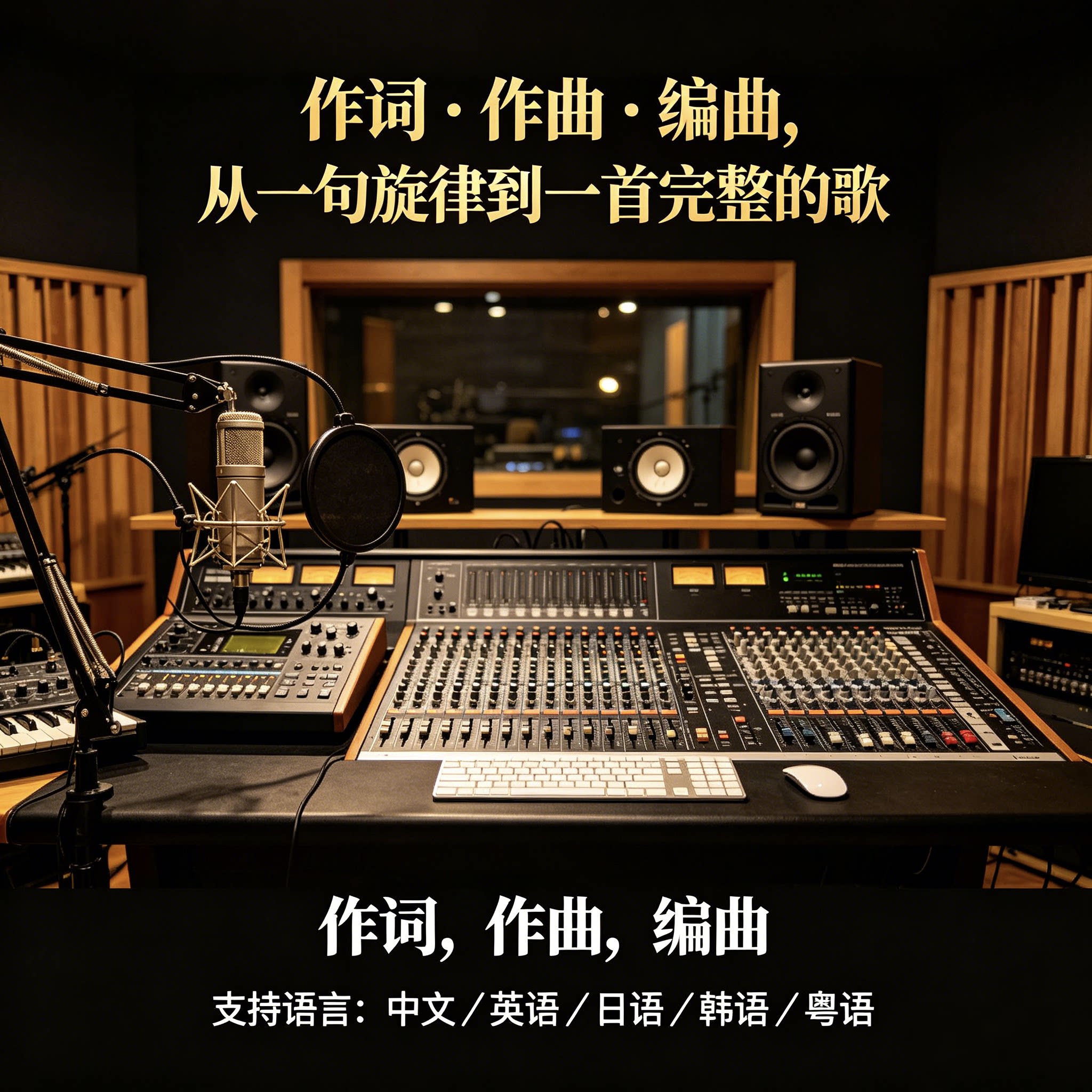 专业音乐制作多语录音棚出品