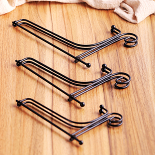 铁艺盘子支架工艺品三脚架炭雕碟盘托架瓷盘相框普洱茶石头展示架