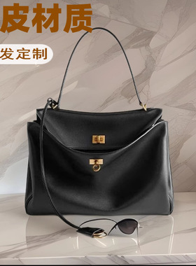 巴黎新款rodeo包头层牛皮女包高级感大容量凯莉托特包百搭单肩包