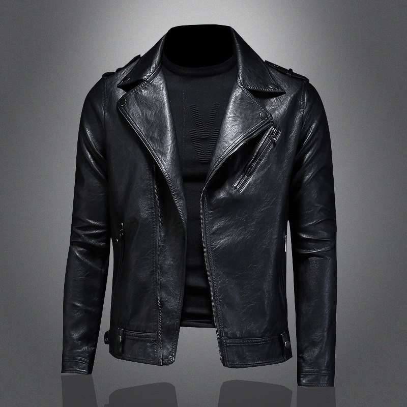 leather clothing Diagonal zipper Imitation leather Jacket 2020 spring and autumn New products Soft leather personality Lapel locomotive coat Jacketin the Men's clothing, Leather clothing  category - from Buy2taobao.com to provide professional Taobao agent buy service