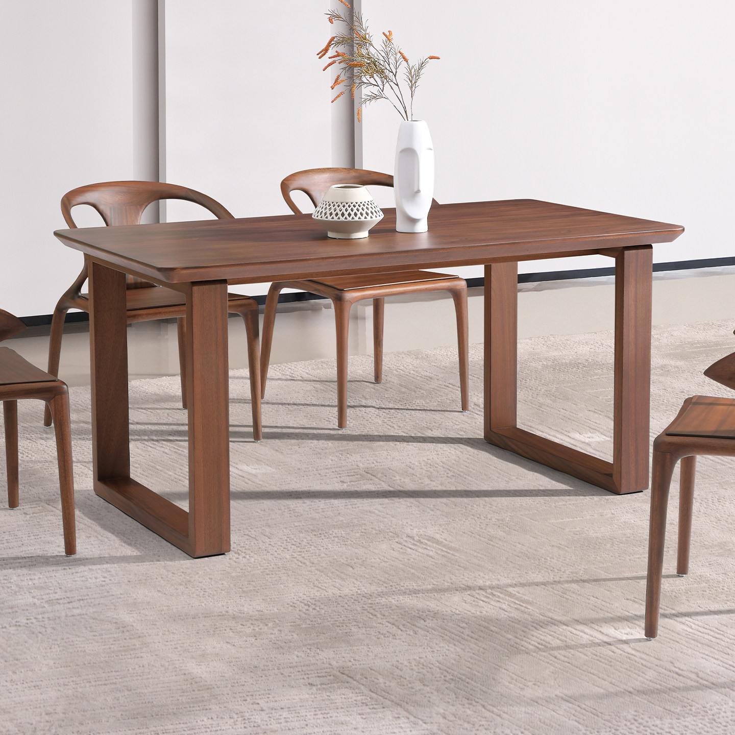 全实木餐桌家用长方形大板饭桌子现代简约1米8去客厅化一体书桌