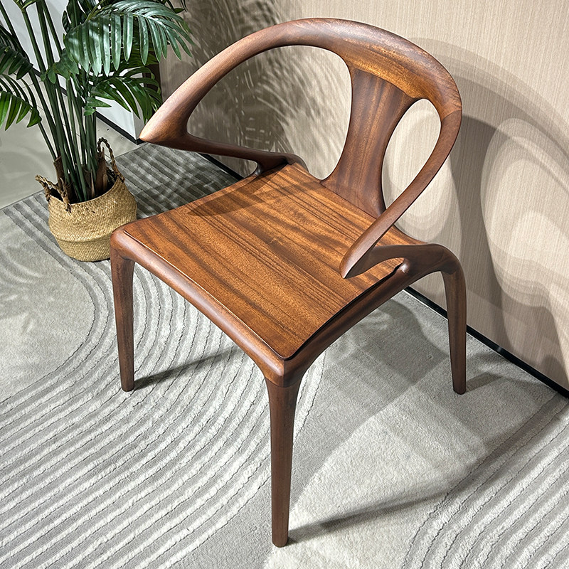 剑椅全实木椅子靠背椅餐椅休闲椅现代简约榫卯扶手椅书椅茶椅新款