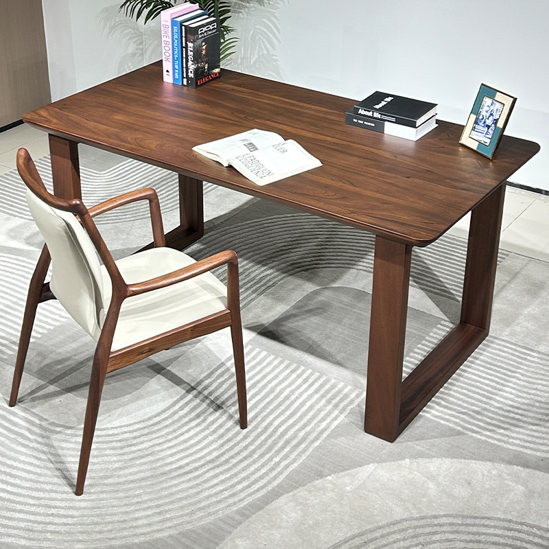 全实木书桌现代简约卧室写字学习桌学生家用双成人工作台大板长桌